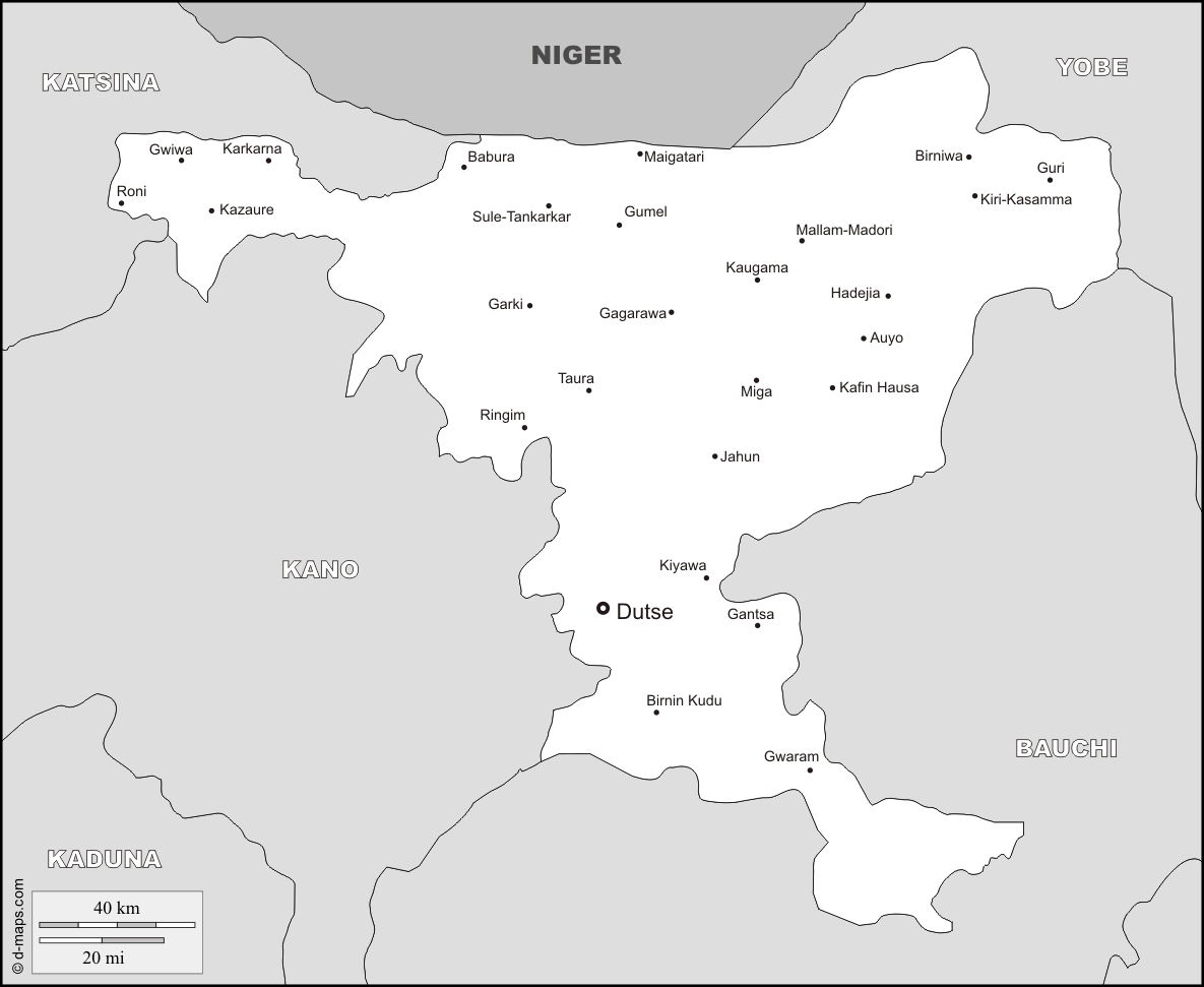 Jigawa State map